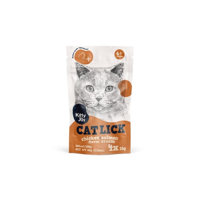 Kitty Joy Cat Lick kana ja lõhega kassimaius 4x15g