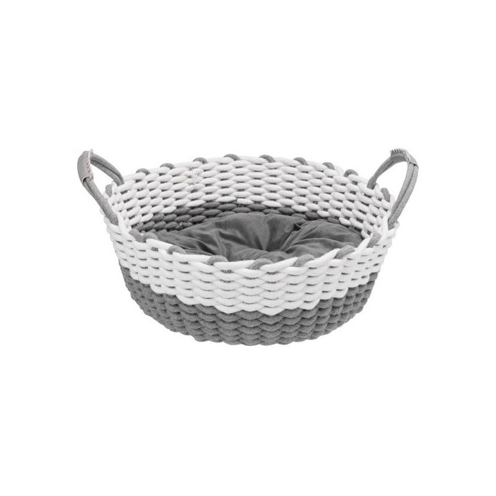 Koera korv Nabou 55 cm, hall/valge