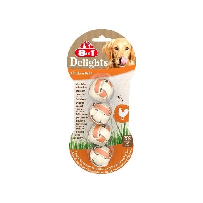 Koera maius 8in1 Delights Kanapallid XS 4tk