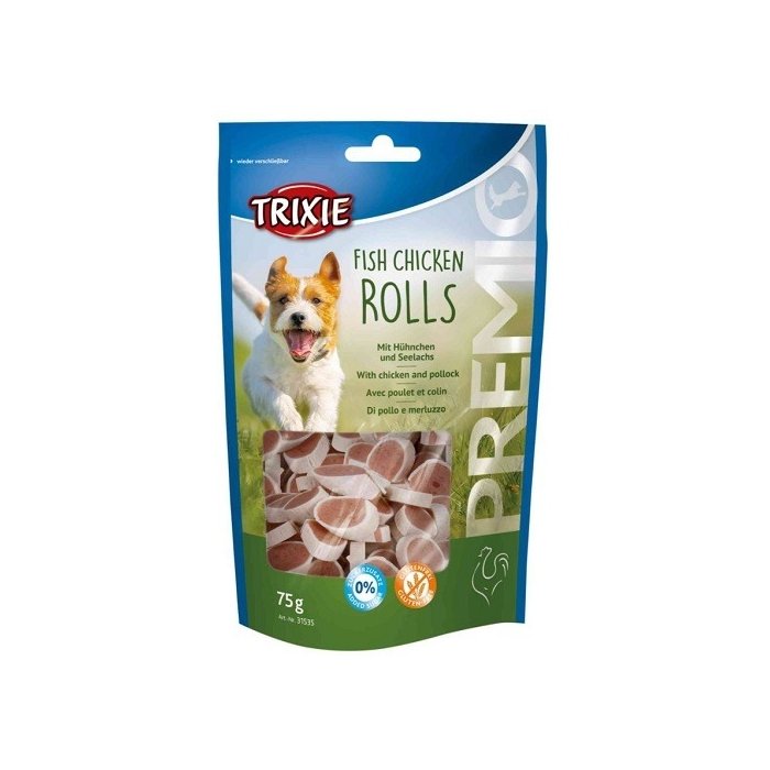 Koera maius PREMIO kala-kana-rullid, 75 g
