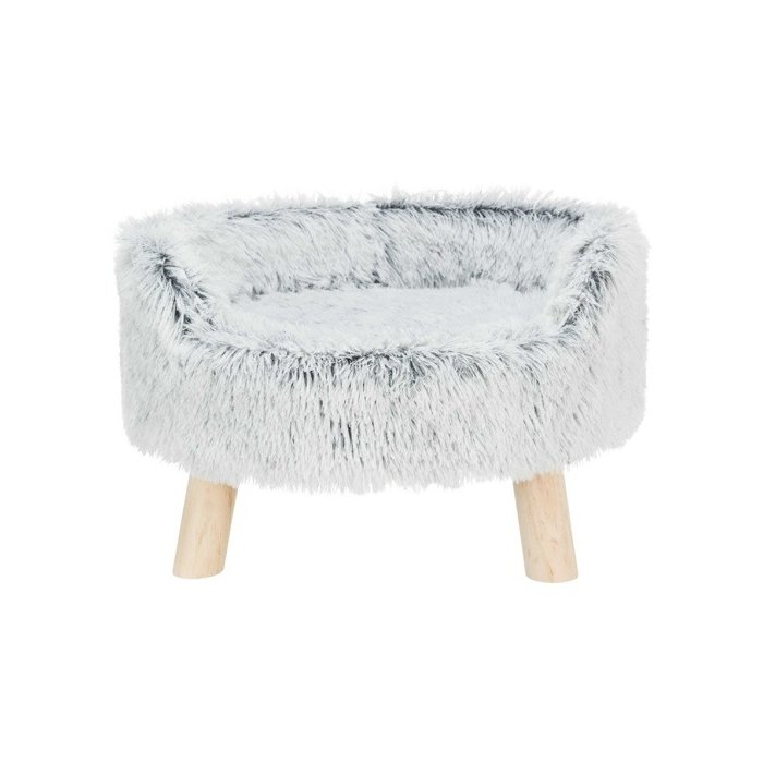Koera voodi Harvey, ümmargune, ø 46×28 cm, valge-must