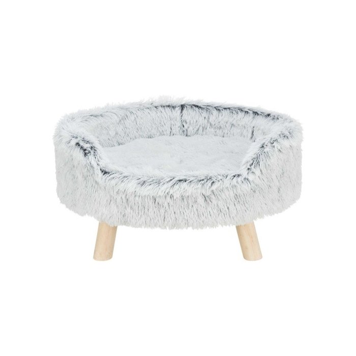 Koera voodi Harvey, ovaalne, 60 × 28 × 54 cm, mustvalge