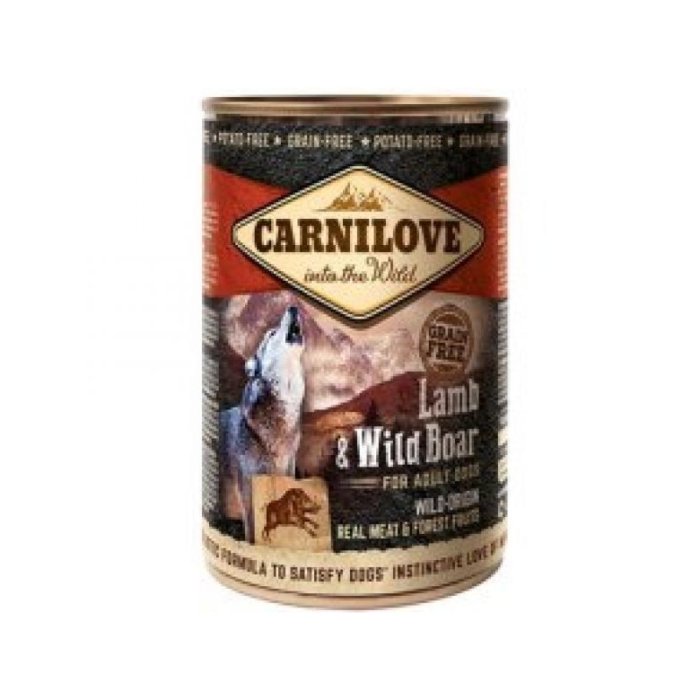 Carnilove teraviljavaba konserv täiskasvanud koertele Lamb & Wild Boar / 400g