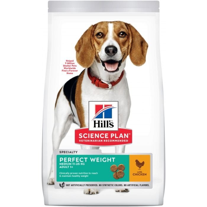 Hill's Science Plan Weight koeratoit kanaga keskmisele koerale / 12kg