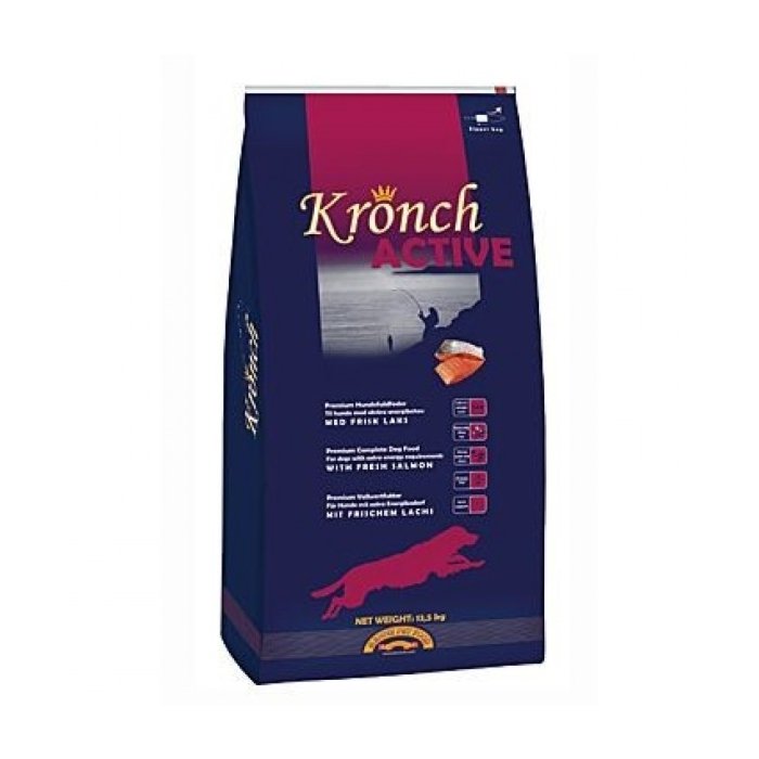 Kronch Active для активных собак с лососем и рисом / 15 kg