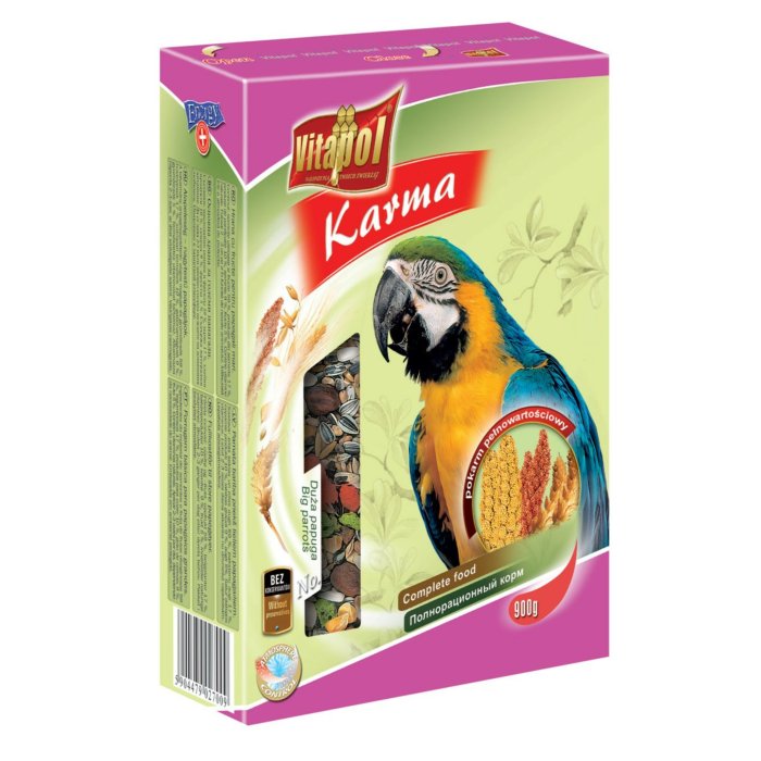 Vitapol Bird Food for Big Parrots komplekssööt / 900g