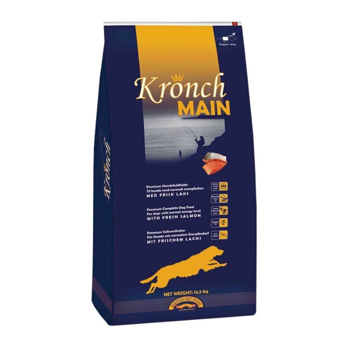 Kronch Main корм для собак с лососем/ 15kg 