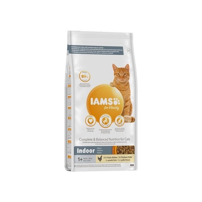 Kuiv täissööt IAMS CAT Adult Indoor kanaga 800g kassidele
