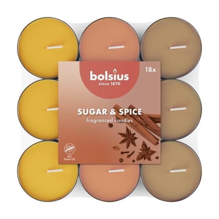 Lõhna teeküünlad jõuluvürtsi aroomiga. Põlemisaeg kuni 4 tundi. Pakendis 18 teeküünalt, mis loovad hubase ja sooja meeleolu kodus.