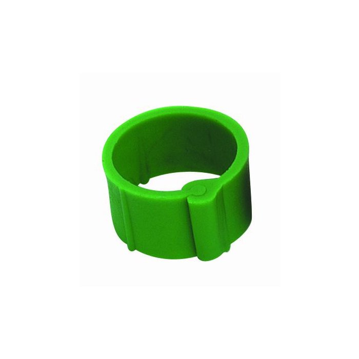 Маркировочная кольцо-клипс для птиц 8 мм / зеленый / 1 шт