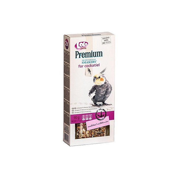 LoLo Pets Premium maiusepulgad nümfkakaduudele 2tk 90g