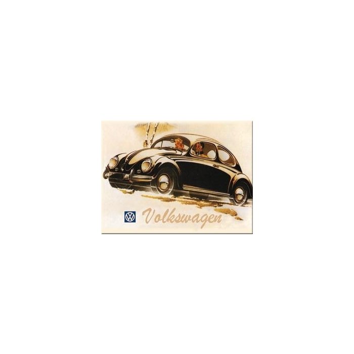 Magnet 6x8cm / VW Volkswagen Põrnikas must