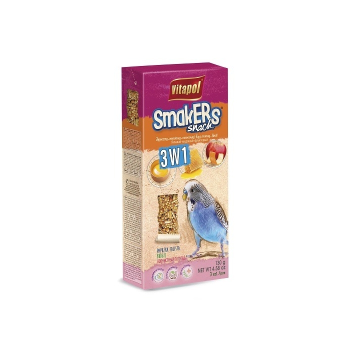 Vitapol Smakers lindudele Honey&Egg&Fruit 3in1 / 130g