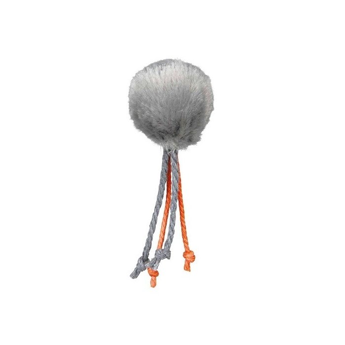 Kassi mänguasi Karvane pall nööridega / Ø4cm