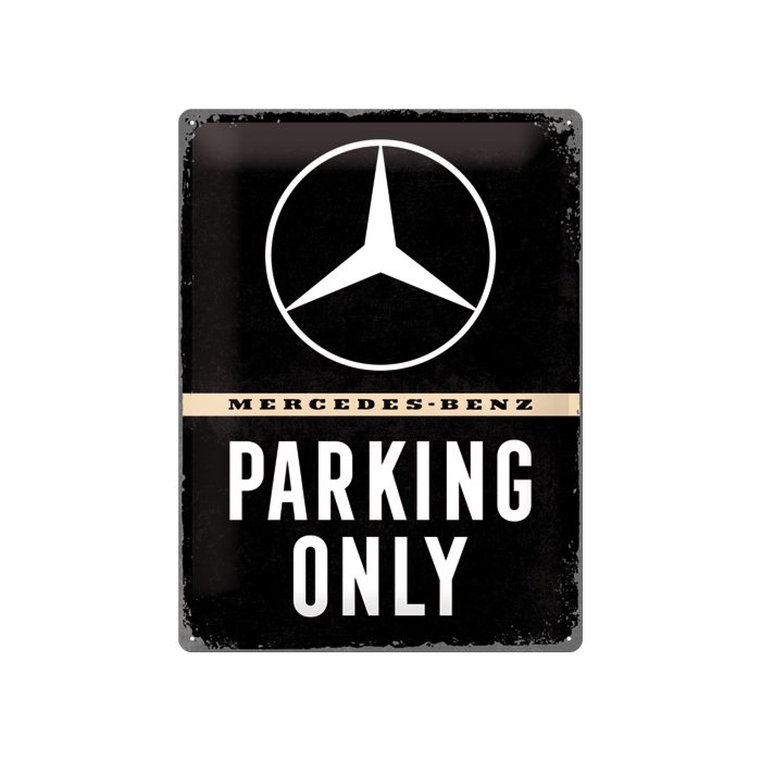 Металлический декоративный постер / Biker Parking Only / 30x40см