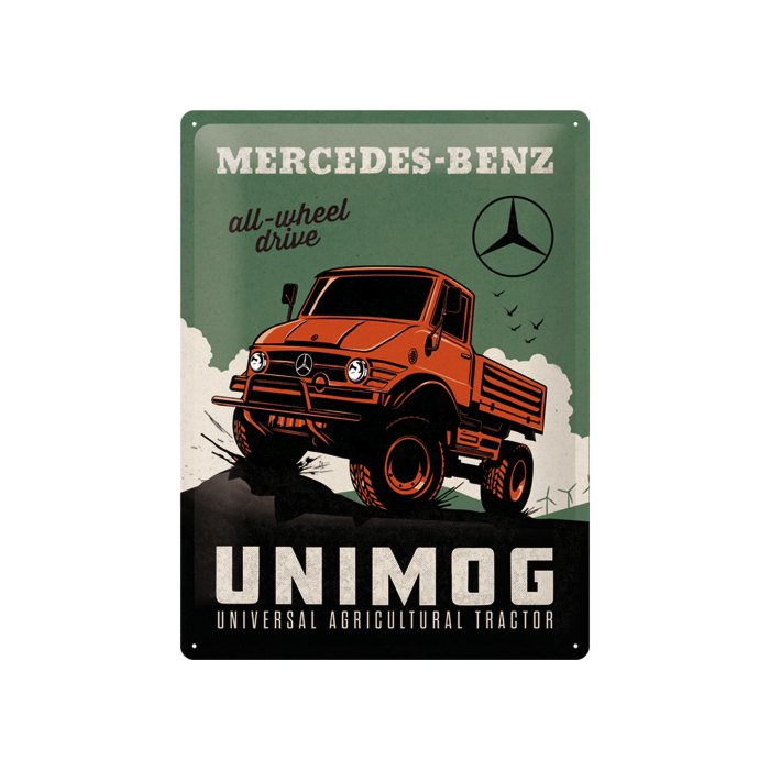 Metallplaat 30x40cm / Mercedes-Benz - Unimog