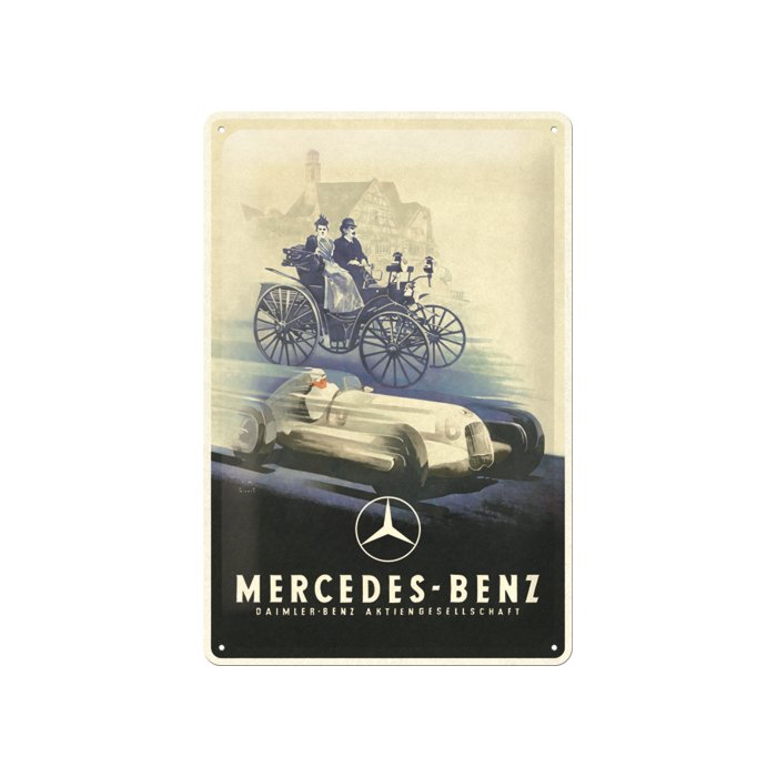 Metallplaat 20x30cm / Mercedes Benz - Silver Arrow Historic / KO