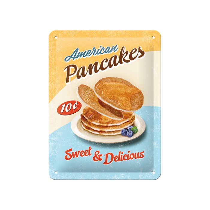 Metallplaat 15x20cm / American Pancakes