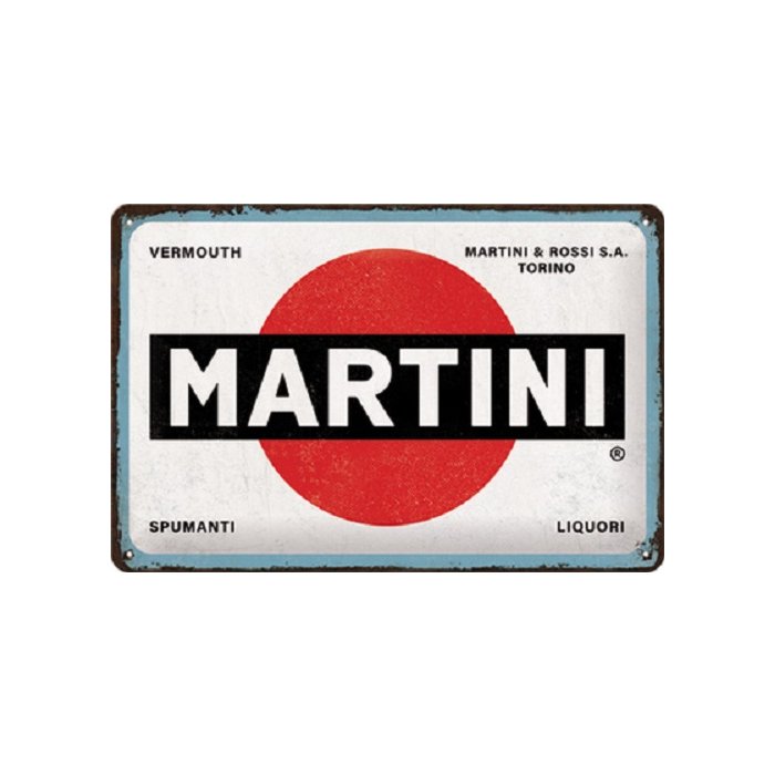 Metallplaat 20x30 / Martini - Logo white
