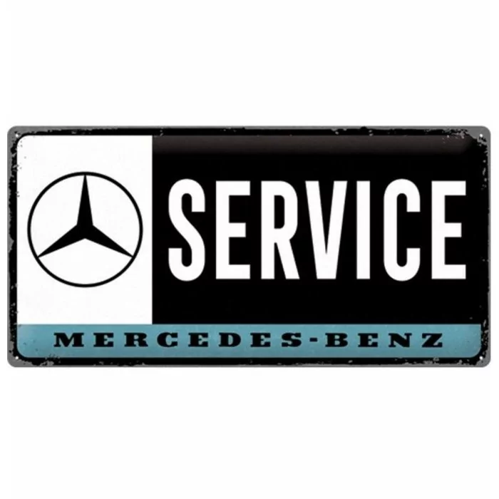 Metallplaat 25x50cm / Mercedes-Benz - Service