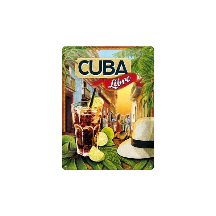 Metallplaat 30x40cm / Cuba Libre