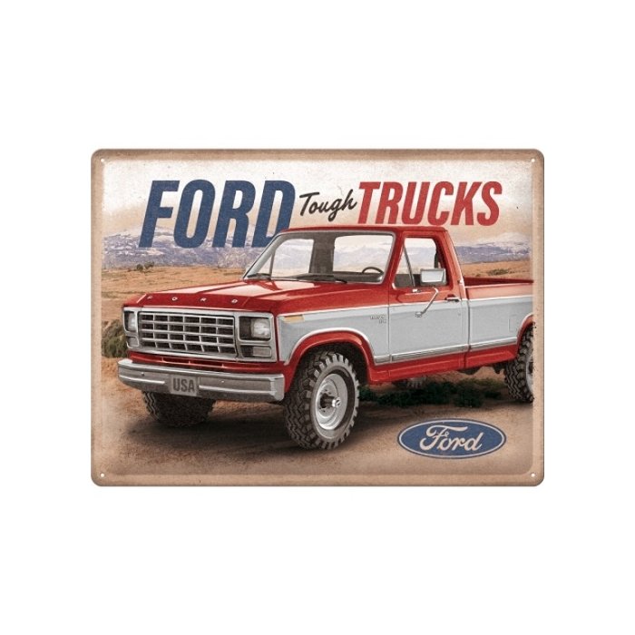 Metallplaat 30x40cm / Ford - Tough Trucks F250 Ranger