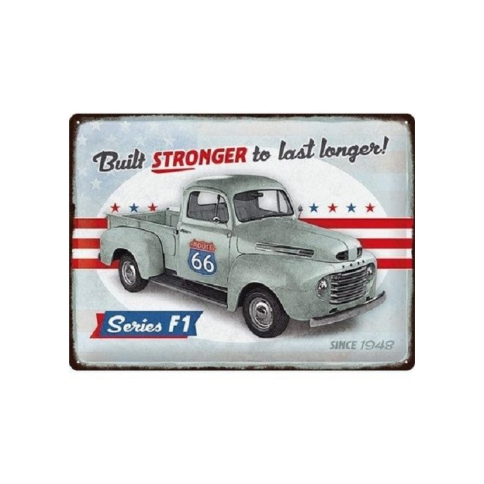 Metallplaat 30x40cm / Ford - F1 Built Stronger Since 1948