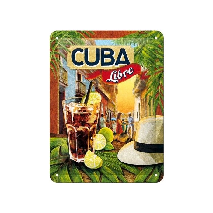 Metallplaat 15x20cm / Cuba Libre