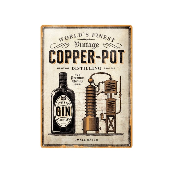 Metallplaat 30x40cm / Copper Pot Gin