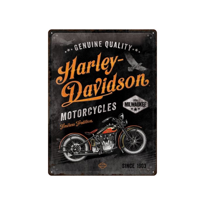 Metallplaat 30x40cm / Harley-Davidson  - Timeless Tradition