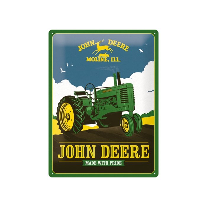 Metallplaat 30x40cm / John Deere - Made With Pride