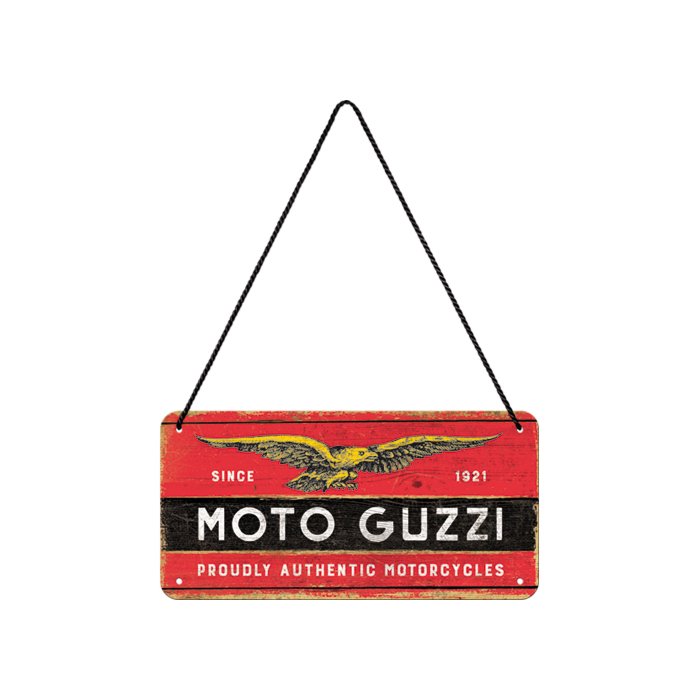 Metallplaat 10x20 cm / Moto Guzzi logo / LM