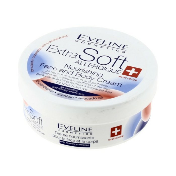 Eveline Extra Soft näo-ja kehakreem niisutav, 24 h tundlikule ja allergilisele nahale,/ 200ml