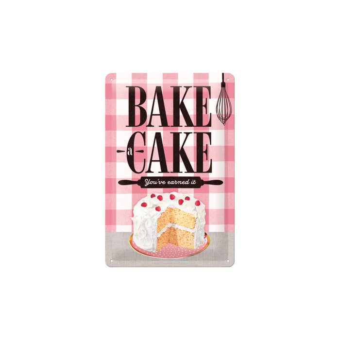 Металлический декоративный постер / Bake a cake