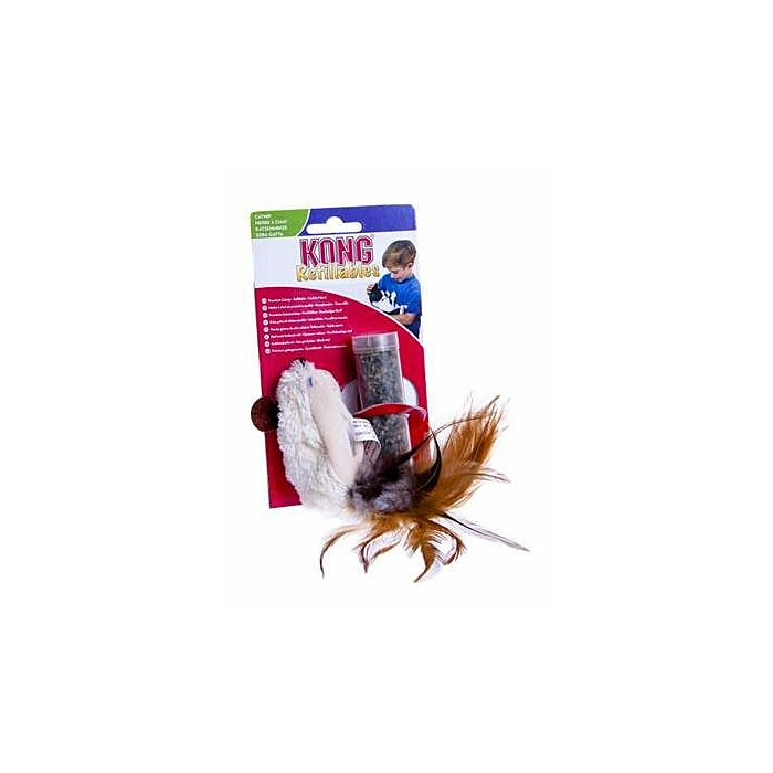 Kong Feather Mouse naistenõgesega mänguasi kassidele 