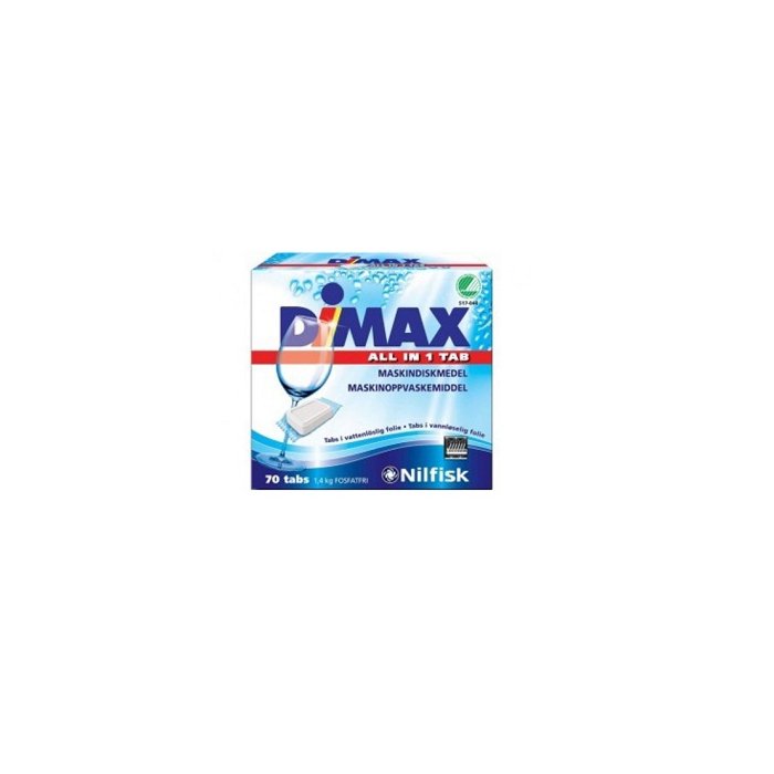 Nõudepesumasina tabletid Dimax All In 1 / 70x18g / vees lahustuv kilepakend
