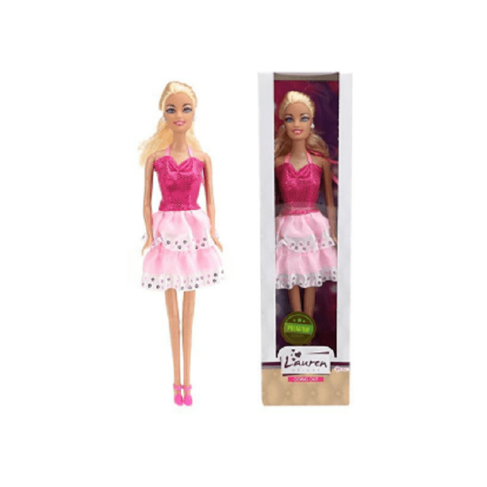 Nukk Lauren Deluxe roosa kleidiga 29cm