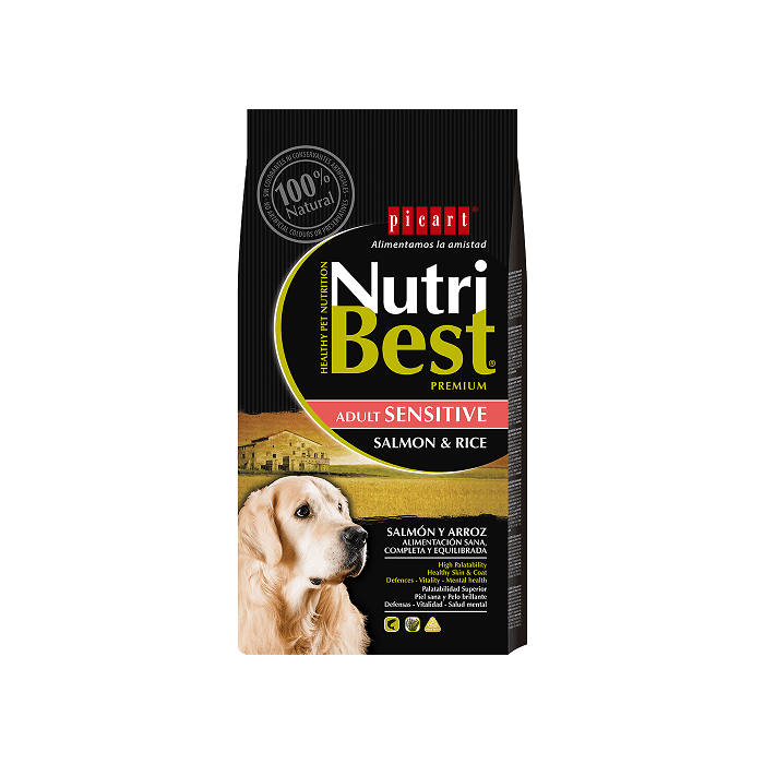 Nutribest Adult Sensitive Salmon & Rice koeratoit 15kg