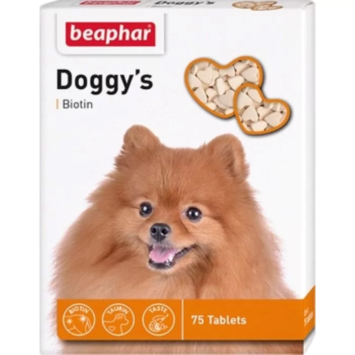 Beaphar vitamiinide ja biotiiniga toidulisand koertele Doggy's Biotin / 75tk