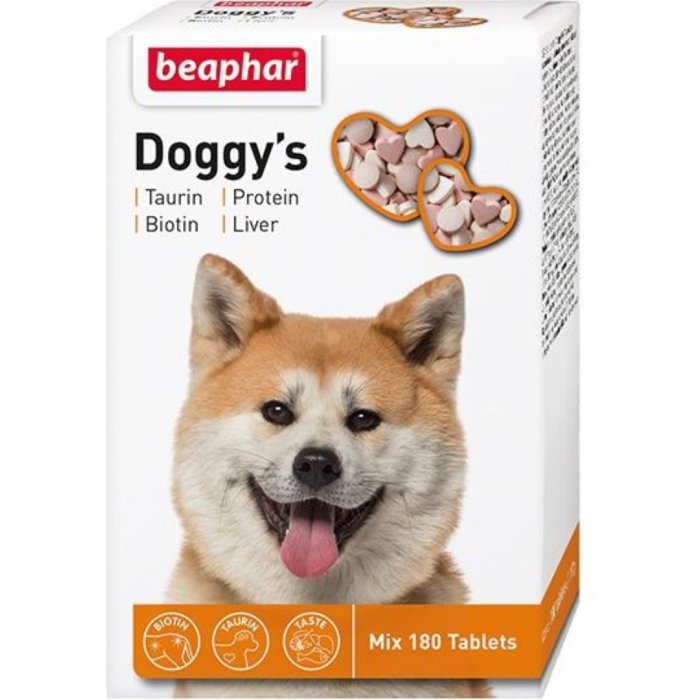 Beaphar vitamiinimaiused tauriini ja biotiiniga Doggy's Mix / 180tk