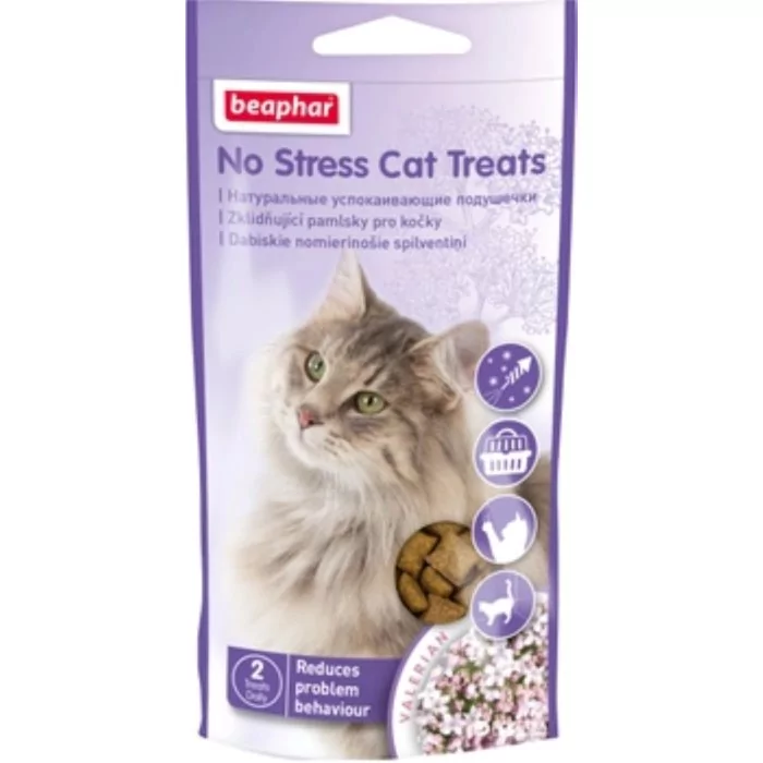 Beaphar No Stress Cat Treats rahustava toimega krõmpsuvad maiused kassidele