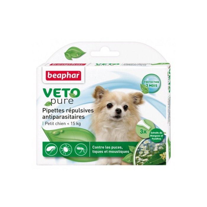 Beaphar VETO-Pure Spot-on parasiitide vastased tilgad koertele (< 15kg) 