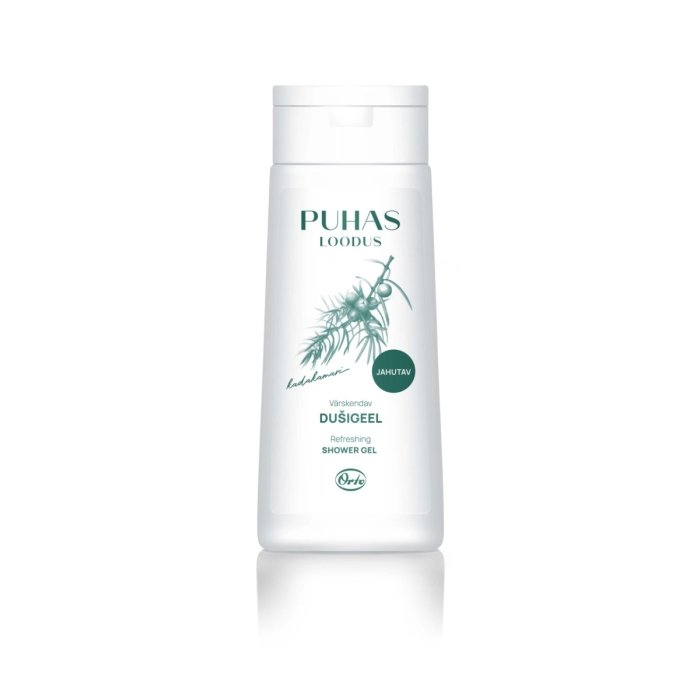 PUHAS LOODUS värskendav dušigeel Kadakamari 250 ml