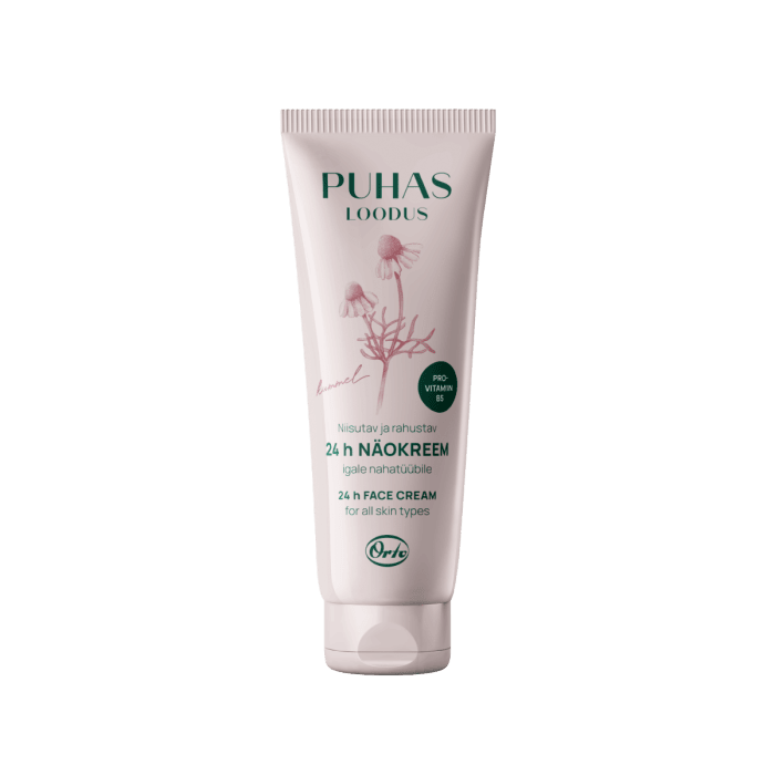 PUHAS LOODUS niisutav ja rahustav näokreem Kummel 24 h 75 ml