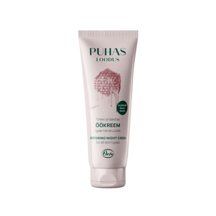 PUHAS LOODUS toitev ja taastav öökreem Mesi 75 ml