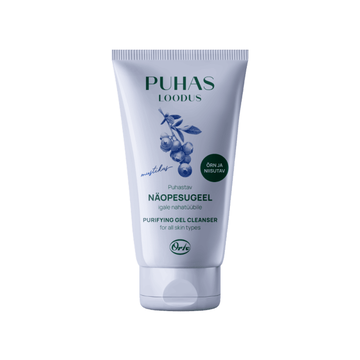 Puhas Loodus puhastav näopesugeel Mustikas 150 ml