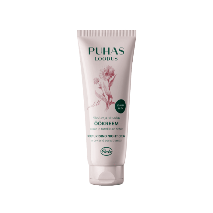 PUHAS LOODUS Niisutav ja rahustav öökreem Saialill 75 ml