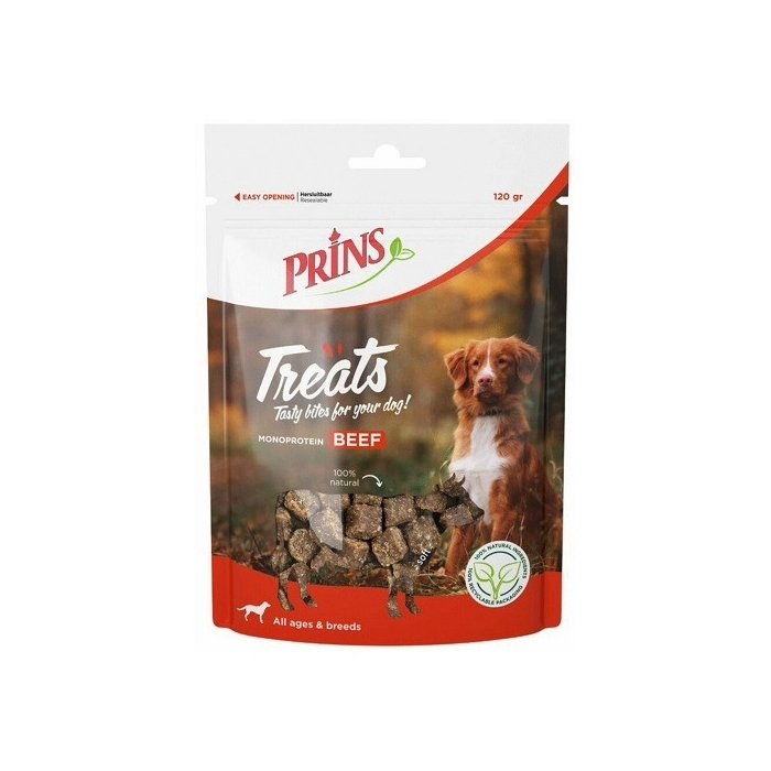 Prins Dog Snack kuubikukujulised maiused koertele loomalihaga / 120g