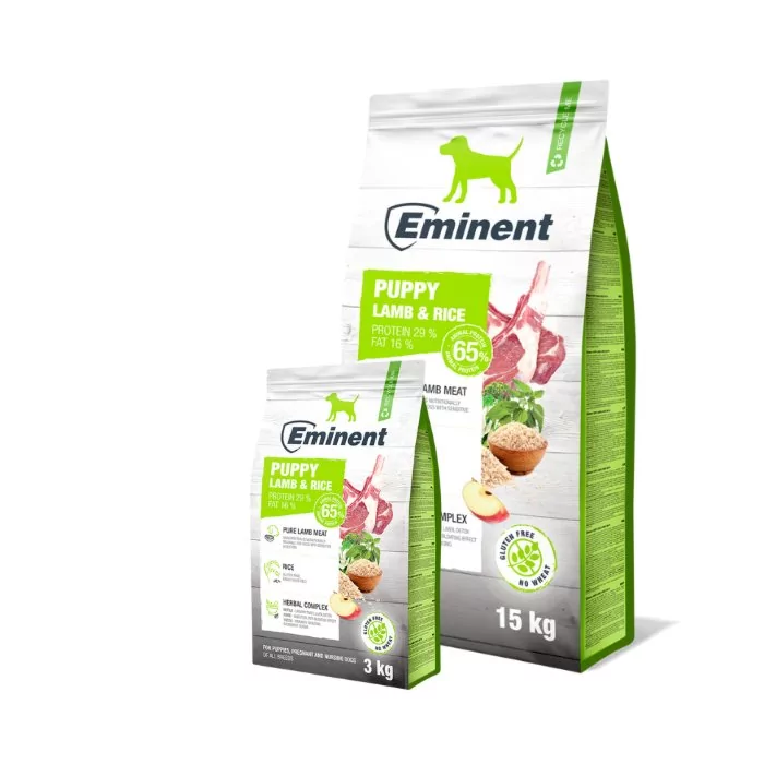 Eminent Puppy Lamb & Rice 29/16 gluteenivaba koeratoit igat tõugu kutsikatele, tiinetele ja imetavatele koertele/ 3kg