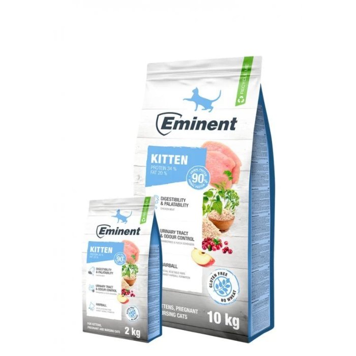 Eminent KITTEN 34/20, корм для котят, беременных и кормящих кошек, 2 кг